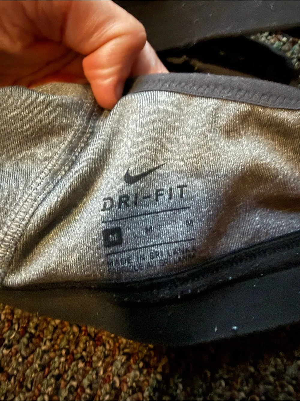 Nike Grey Sports Bra with Black Trim